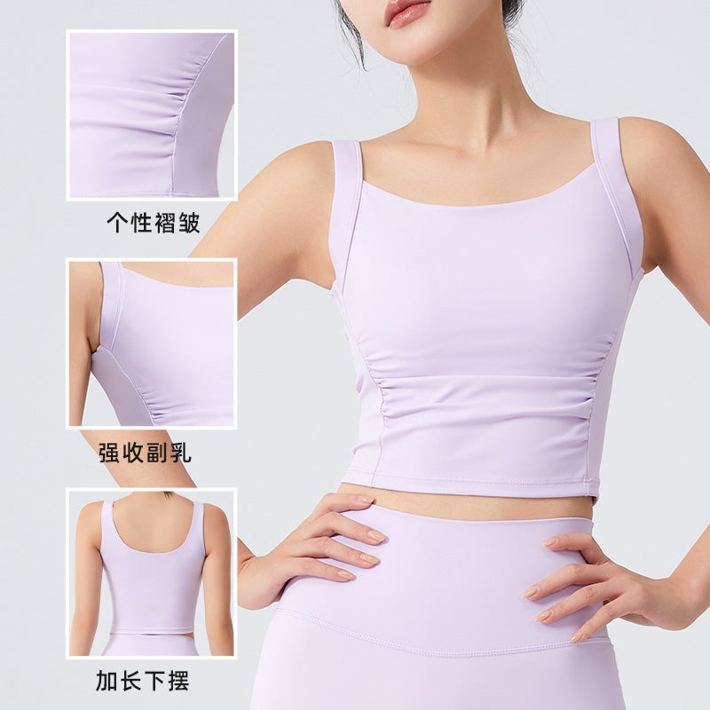 Plus Size Sports Underwear Women'S Running Shockproof High Strength One-Piece Fitness Bra Chubby Girl Push-Up Yoga Vest - Image 4